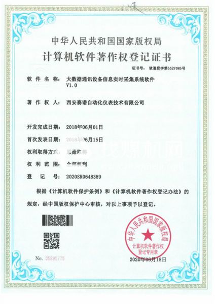 軟件著作權證書1